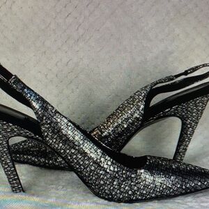 Nine West Silver Heels